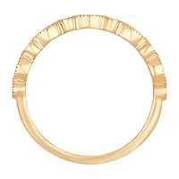 Womens Diamond Accent Natural White 10K Gold Wedding Band