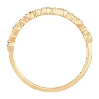 Womens 1/ CT. T.W. Natural White Diamond 10K Gold Wedding Band