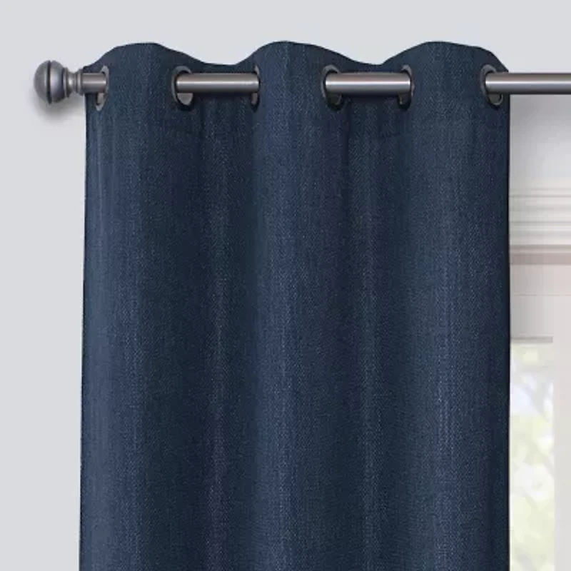 Regal Home Surfaces Solid Grommet Top Light-Filtering Single Curtain Panel