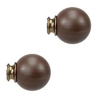 Umbra Mix & Match Walnut Ball 2-pc. Finials
