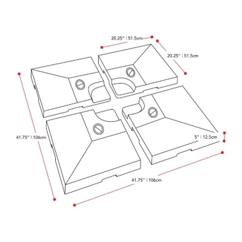 Heavy Offset Patio Umbrella Base