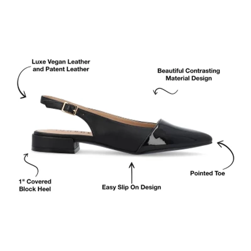Journee Collection Bertie Womens Pointed Closed Toe Ballet Flats