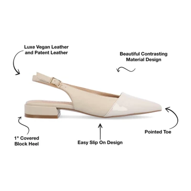 Journee Collection Bertie Womens Pointed Closed Toe Ballet Flats