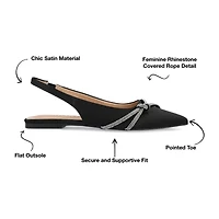 Journee Collection Rebbel Womens Pointed Closed Toe Ballet Flats