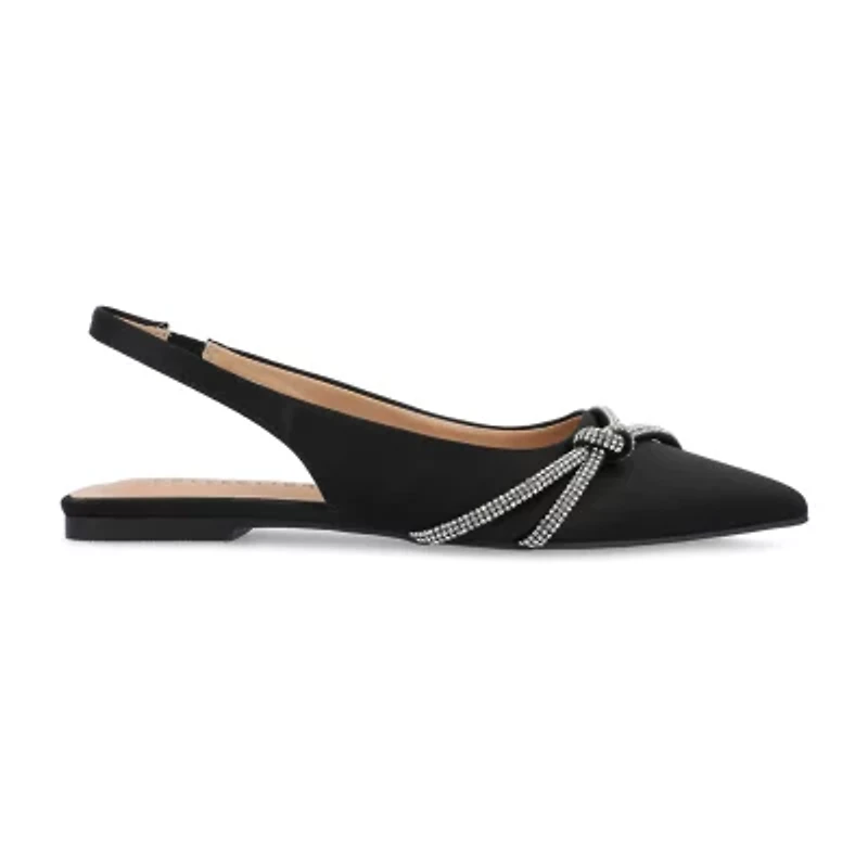 Journee Collection Rebbel Womens Pointed Closed Toe Ballet Flats