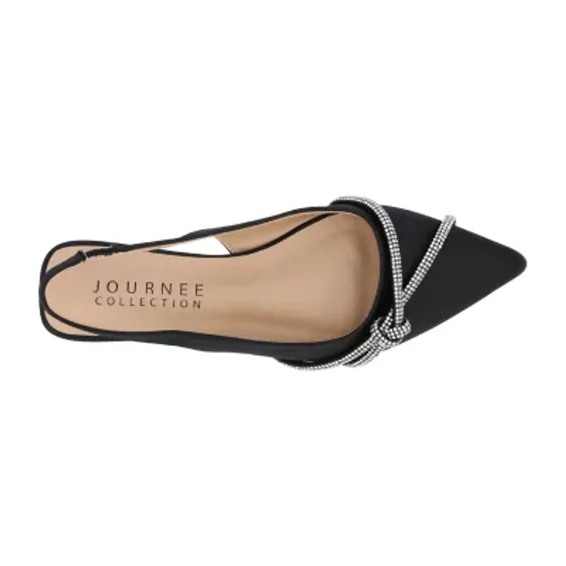 Journee Collection Rebbel Womens Pointed Closed Toe Ballet Flats