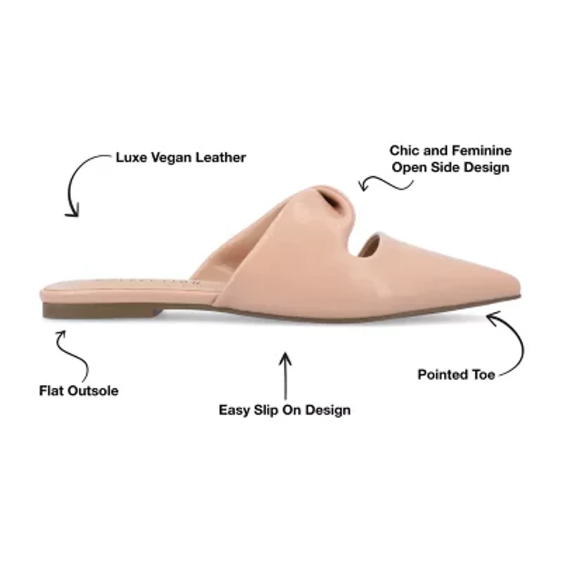 Journee Collection Enniss Womens Pointed Closed Toe Mules
