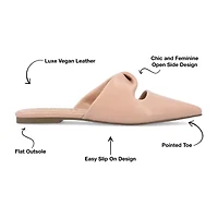 Journee Collection Enniss Womens Pointed Closed Toe Mules