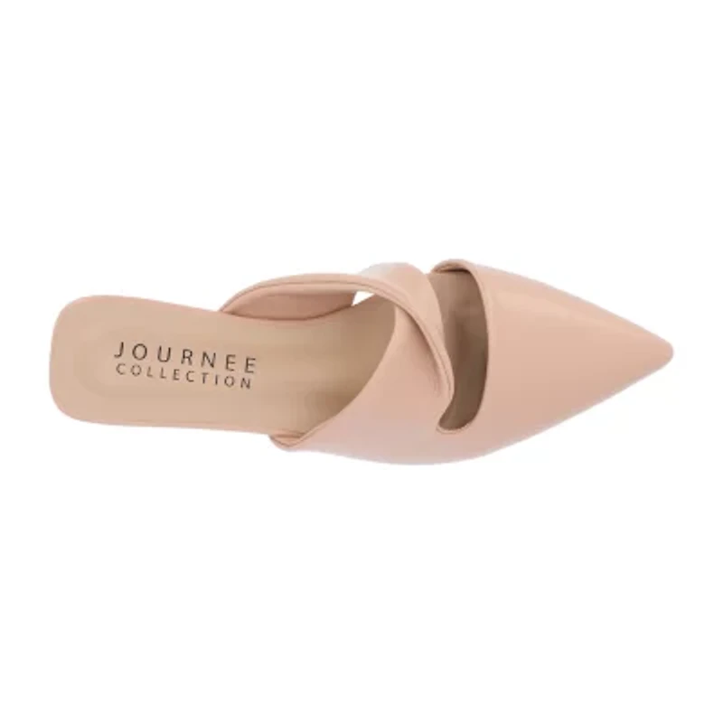 Journee Collection Enniss Womens Pointed Closed Toe Mules