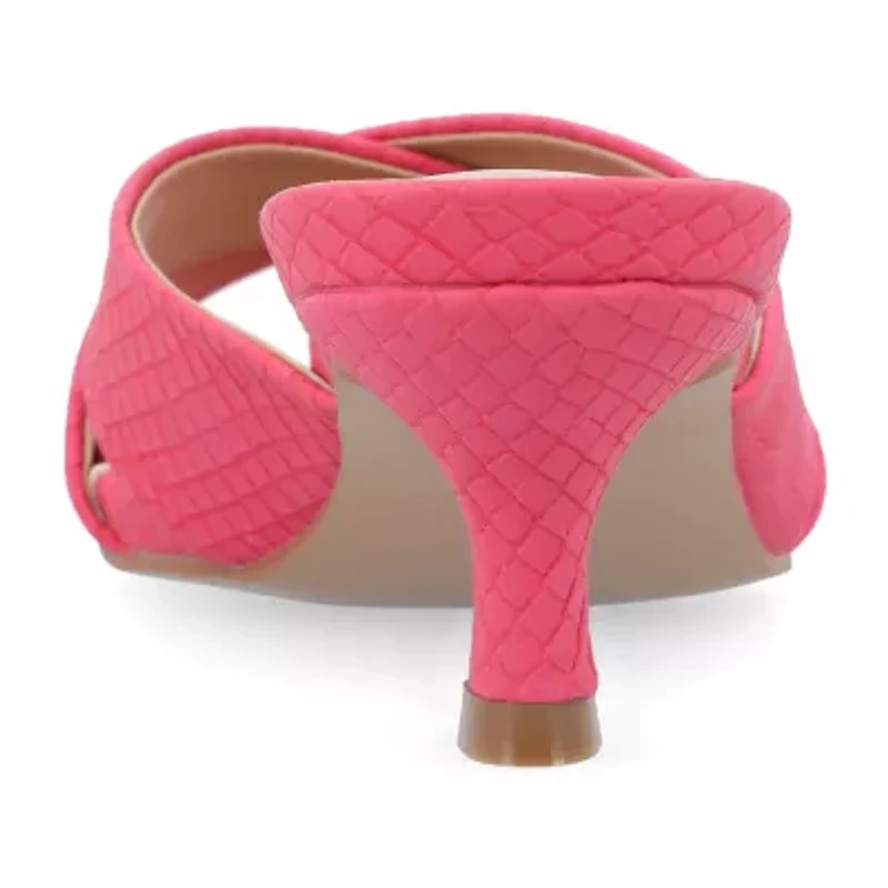 Journee Collection Berkly Womens Round Open Toe Kitten Heel Pumps