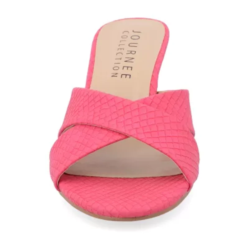 Journee Collection Berkly Womens Round Open Toe Kitten Heel Pumps