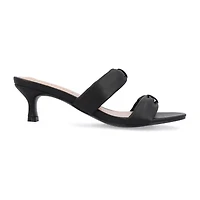 Journee Collection Dyllan Womens Round Open Toe Kitten Heel Pumps