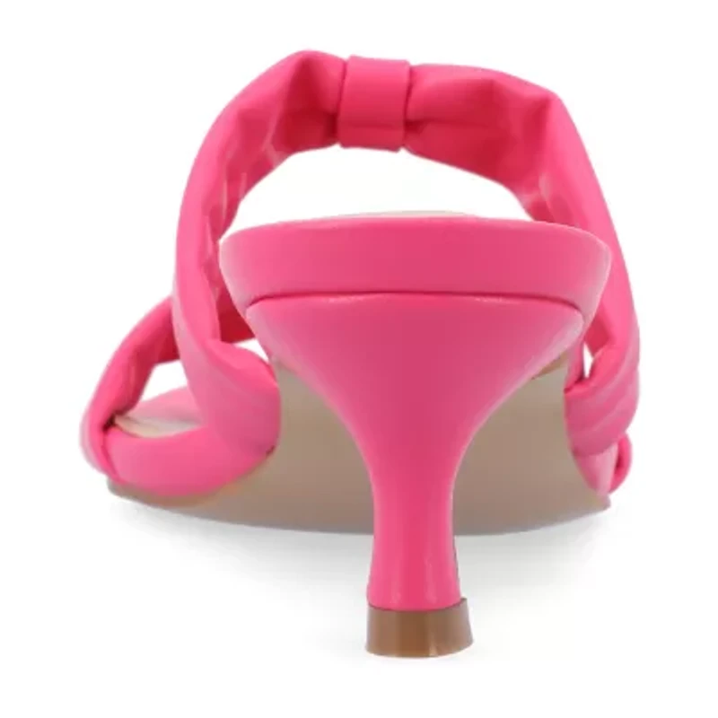 Journee Collection Dyllan Womens Round Open Toe Kitten Heel Pumps