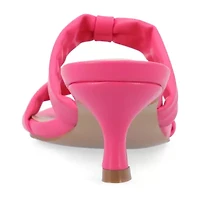 Journee Collection Dyllan Womens Round Open Toe Kitten Heel Pumps