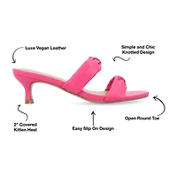 Journee Collection Dyllan Womens Round Open Toe Kitten Heel Pumps