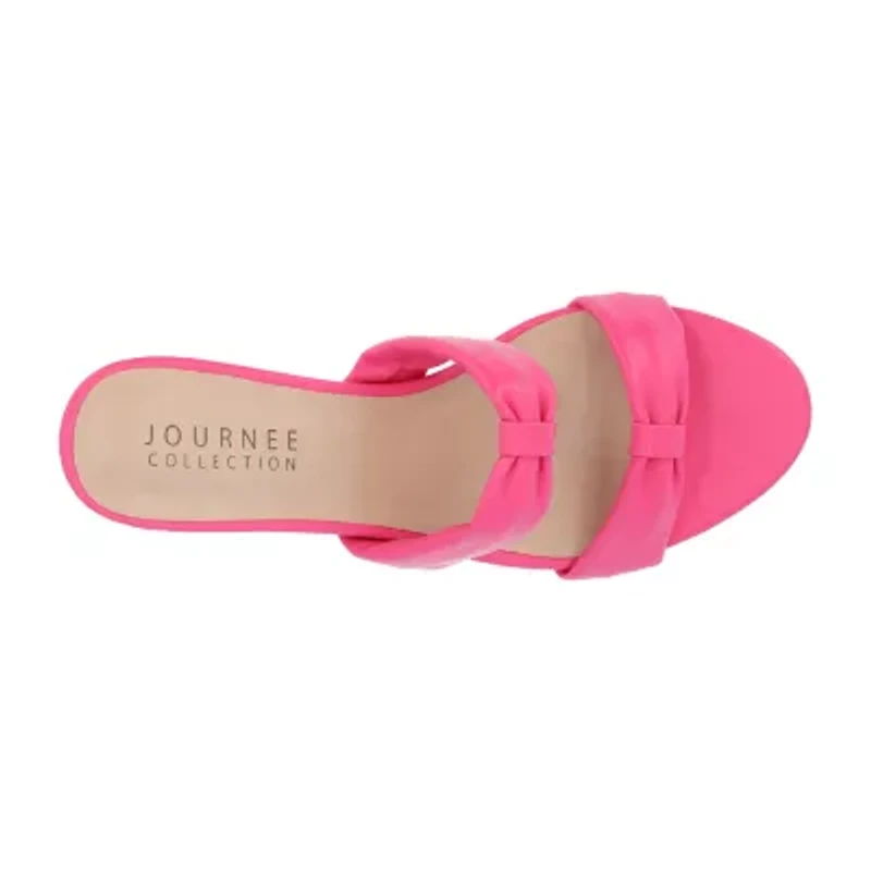 Journee Collection Dyllan Womens Round Open Toe Kitten Heel Pumps