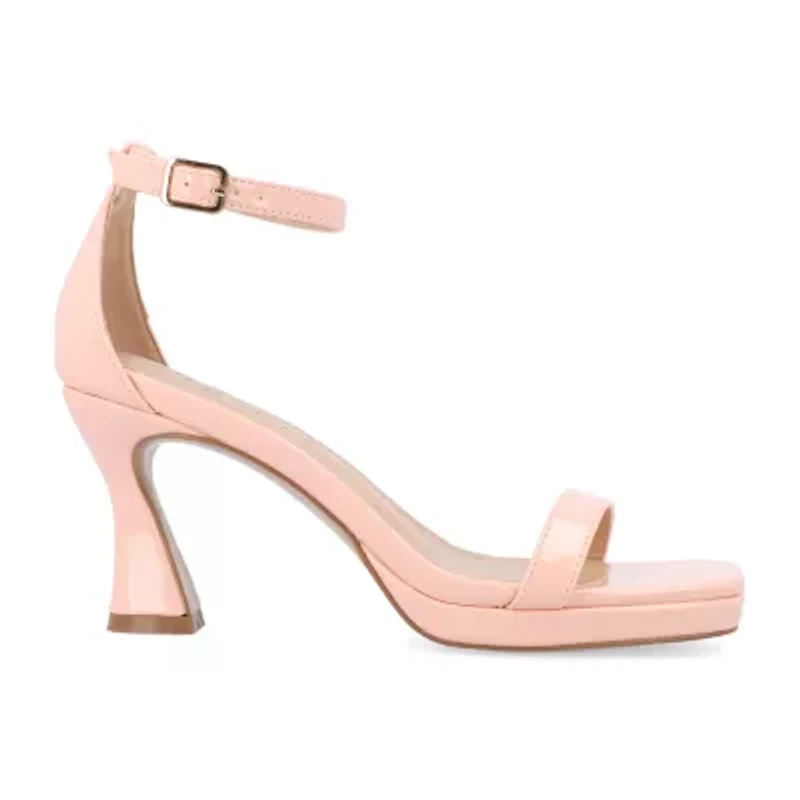Journee Collection Jeanne Womens Square Open Toe Wedge Heel Pumps