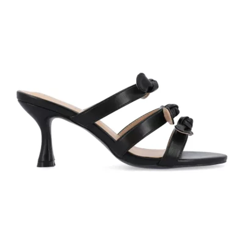 Journee Collection Kristina Womens Round Open Toe Kitten Heel Pumps
