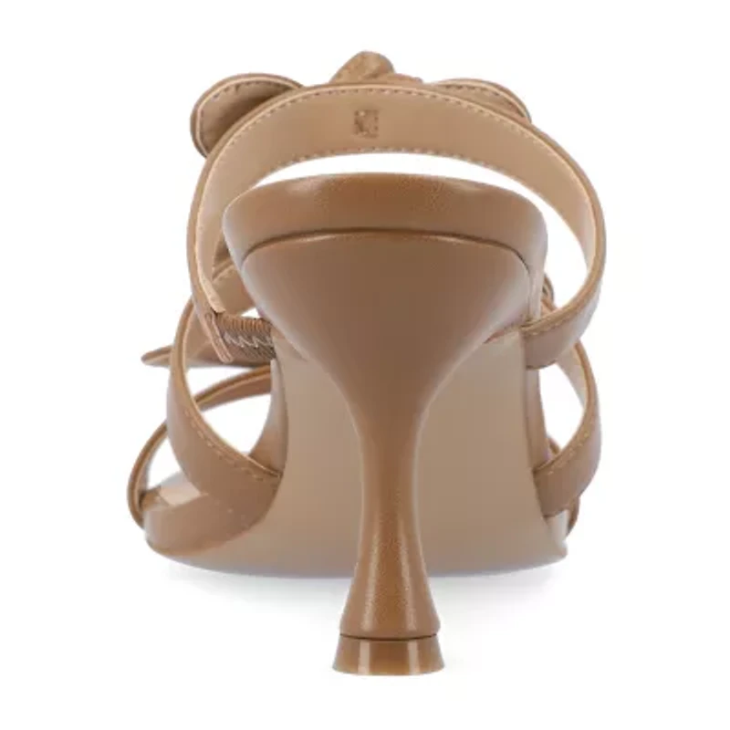 Journee Collection Kristina Womens Round Open Toe Kitten Heel Pumps