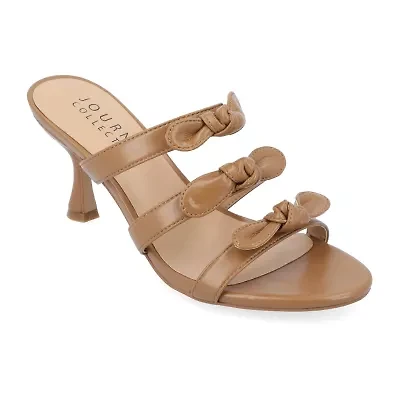 Journee Collection Kristina Womens Round Open Toe Kitten Heel Pumps