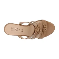 Journee Collection Kristina Womens Round Open Toe Kitten Heel Pumps