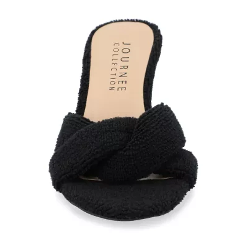 Journee Collection Mannon Womens Round Open Toe Stiletto Heel Pumps