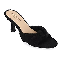 Journee Collection Mannon Womens Round Open Toe Stiletto Heel Pumps