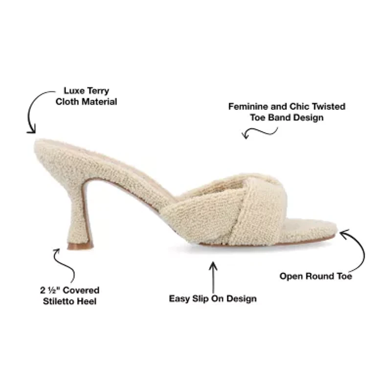 Journee Collection Mannon Womens Round Open Toe Stiletto Heel Pumps