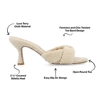 Journee Collection Mannon Womens Round Open Toe Stiletto Heel Pumps