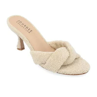 Journee Collection Mannon Womens Round Open Toe Stiletto Heel Pumps