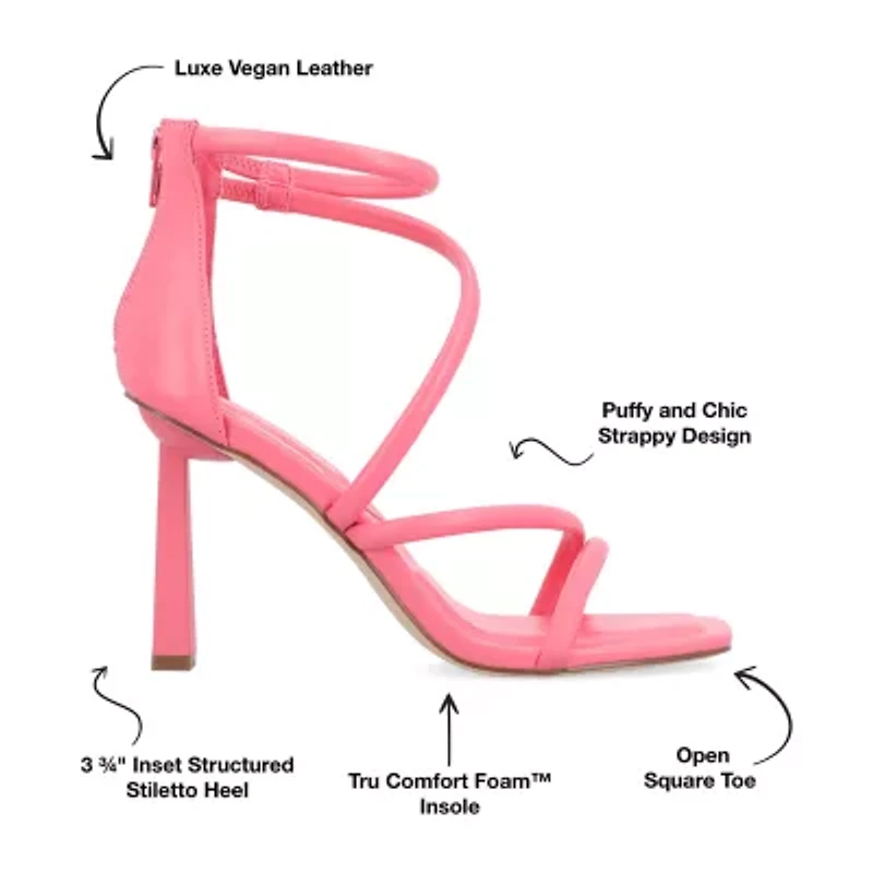 Journee Collection Marza Womens Square Open Toe Stiletto Heel Pumps