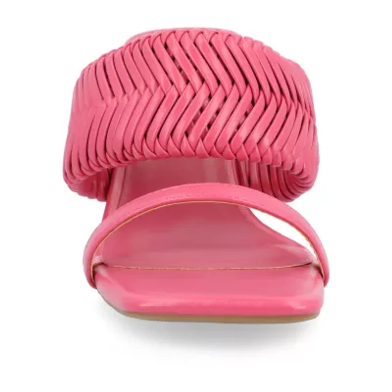 Journee Collection Monyka Womens Square Open Toe Stiletto Heel Pumps