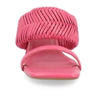 Journee Collection Monyka Womens Square Open Toe Stiletto Heel Pumps