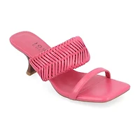 Journee Collection Monyka Womens Square Open Toe Stiletto Heel Pumps