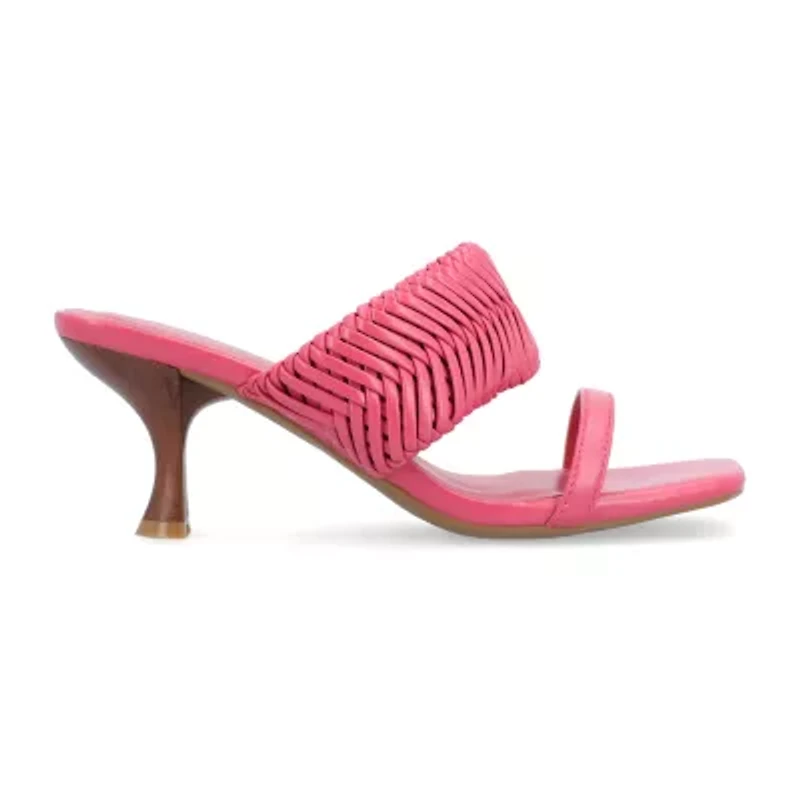 Journee Collection Monyka Womens Square Open Toe Stiletto Heel Pumps