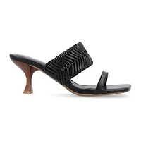 Journee Collection Monyka Womens Square Open Toe Stiletto Heel Pumps