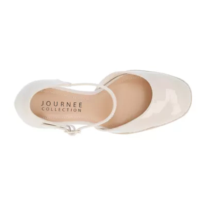 Journee Collection Samarr Womens Round Closed Toe Wedge Heel Pumps