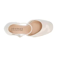 Journee Collection Samarr Womens Round Closed Toe Wedge Heel Pumps