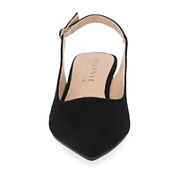 Journee Collection Sylvia Womens Pointed Closed Toe Block Heel Pumps