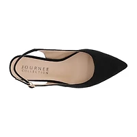 Journee Collection Sylvia Womens Pointed Closed Toe Block Heel Pumps
