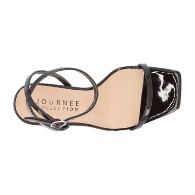 Journee Collection Telilah Womens Square Open Toe Wedge Heel Pumps