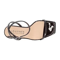 Journee Collection Telilah Womens Square Open Toe Wedge Heel Pumps