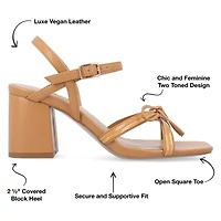 Journee Collection Cloudsteppers Womens Issmia Heeled Sandals