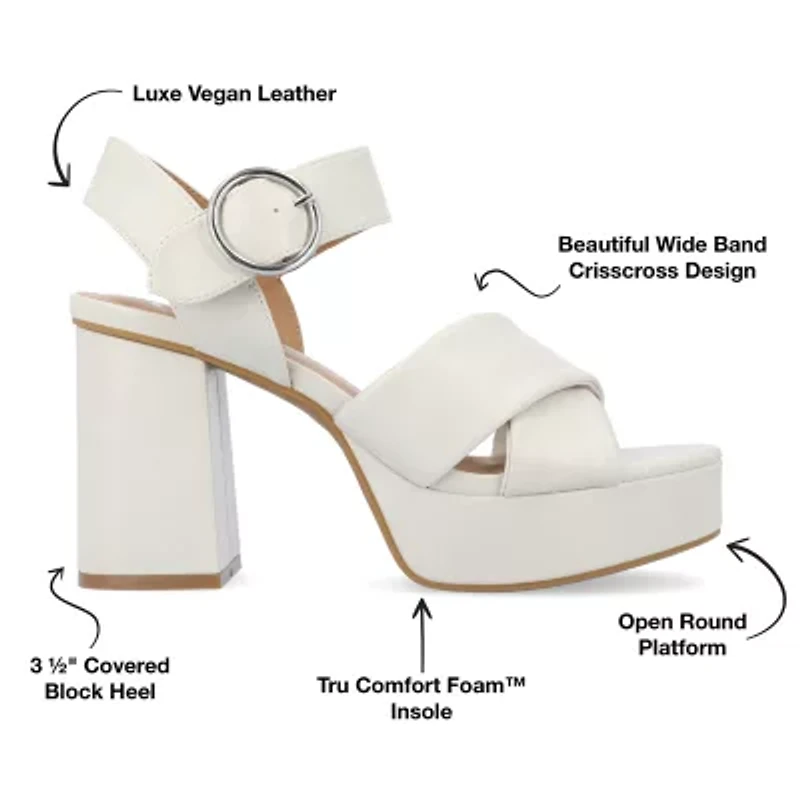 Journee Collection Womens Akeely Heeled Sandals