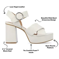 Journee Collection Womens Akeely Heeled Sandals
