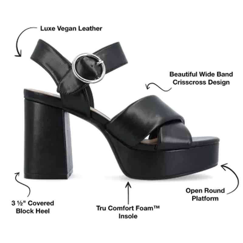 Journee Collection Womens Akeely Heeled Sandals