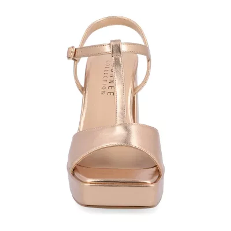 Journee Collection Womens Parson Heeled Sandals
