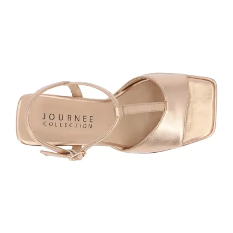 Journee Collection Womens Parson Heeled Sandals