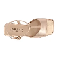 Journee Collection Womens Parson Heeled Sandals