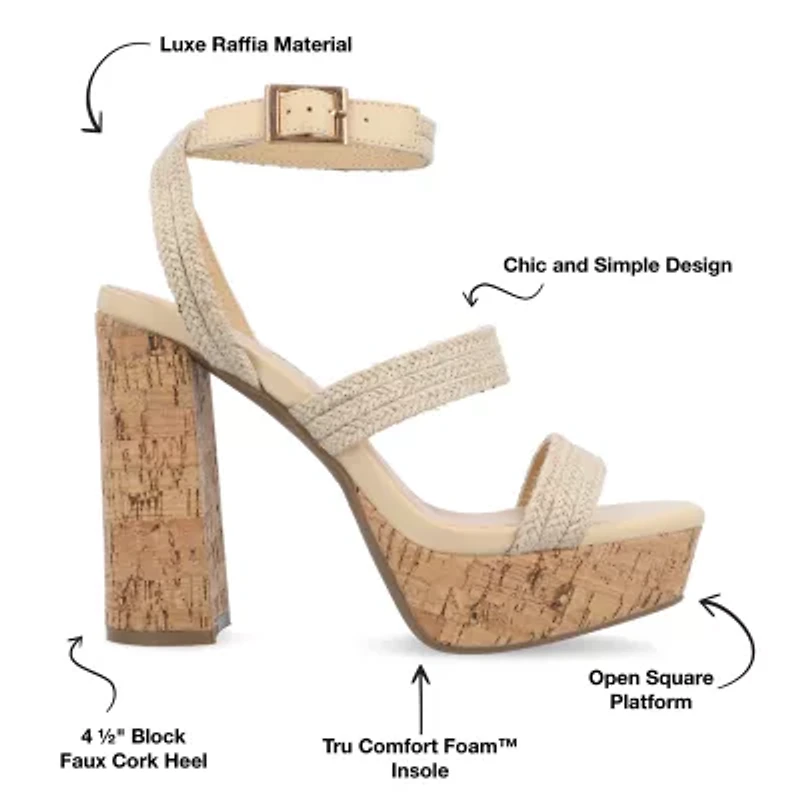 Journee Collection Womens Sienne Heeled Sandals